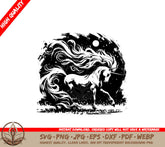 Lunar Stardust Unicorn SVG File